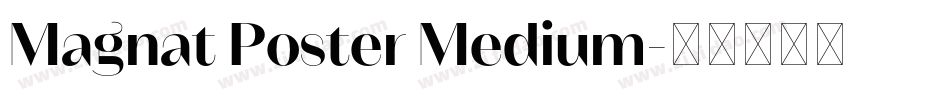 Magnat Poster Medium字体转换